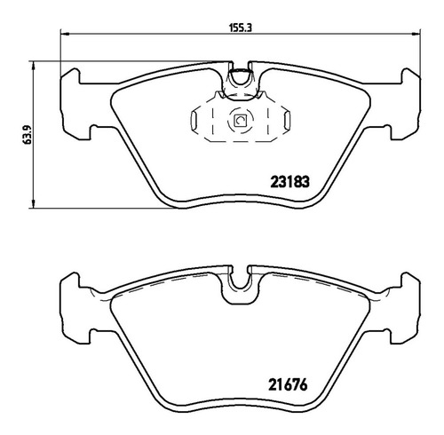 Balatas Bajos Metales Del Bmw 330ci 01/06 Brembo Foto 2