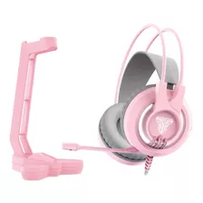 Combo Fantech Sakura Gamer Pc Auriculares Soporte Rosa