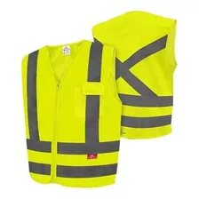 Colete Refletivo C 1 Bolso Amarelo Fluorescente Steelflex *