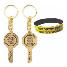 Chave Da Prosperidade Judaica + Pulseira Shemá Yisrael