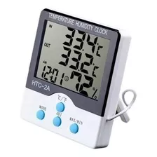 Termômetro Htc2 Higrômetro De Máxima Mínima Digital Relógio