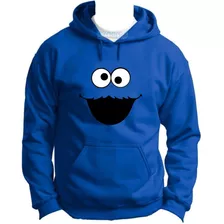 Sudadera Monstruo Come Galletas Azul Rey