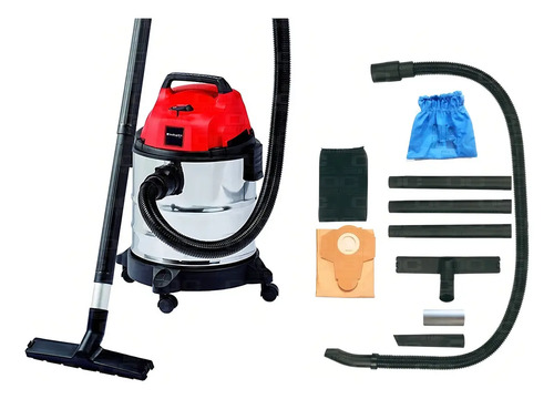 Einhell Classic Tc-vc 1820s 20l Aspiradora Industrial De Tacho Roja Y Plata 50hz Rojo/plata