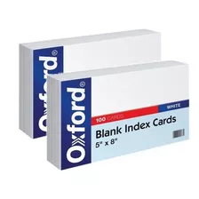 Oxford Tarjetas En Blanco, 5 X 8 , Blanco, 100 / Paquete (