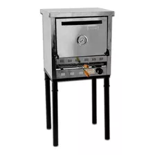 Horno Pizzero 3 Moldes Con Tostador Acero Inox