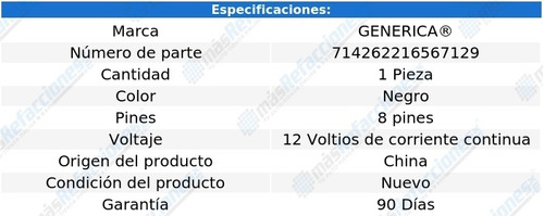 Interruptor Maestro Control Espejo Negro Fiat Palio 06-18 Foto 2