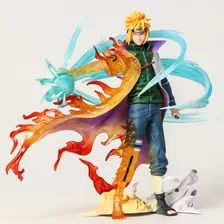 Action Figure Minato Namikaze Naruto 2 Faces Com Led 23 Cm