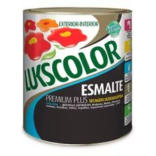 Tinta Esmalte Acetinado Base Água Preto 900ml Lukscolor