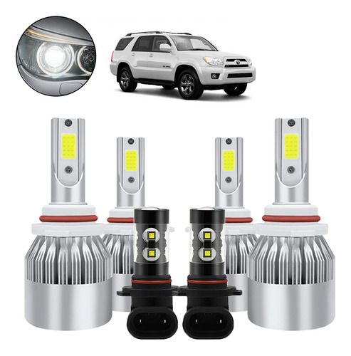 Kit De Focos Led Alta/baja Para Toyota H4, 4000 Lm, Csp