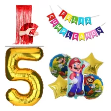 Combo Cumpleaños Mario ( Globo / Deco)