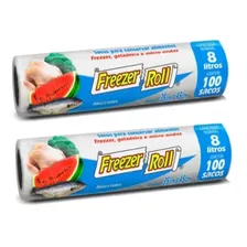 Sacos Para Conservar Alimentos Freezer Roll Pack 8l Kit C/2