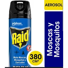 Raid Insecticida Mata Moscas, Mosquitos Y Zancudos Spray 380cc