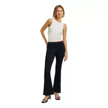 Calça Jeans Flare Petit Black Feminina Cintura Média 1.65cm