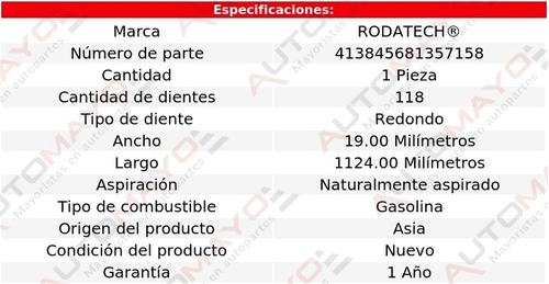 1 Banda Tiempo Rodatech Renault Fuego 2.2l 4 Cil 84-85 Foto 2