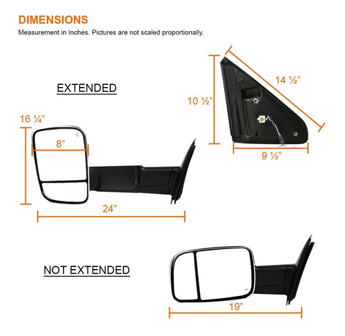 Espejos 2002-2008 Dodge Ram 1500 03-09 2500 3500  Led  Foto 3
