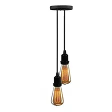 Pendente Retro Line Duplo Retro Led Industria-2 M De Fio 