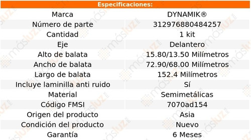 Balatas Semimetalicas Del Cutlass Supreme V6 3.1l 78/81 Foto 3