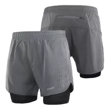 Shorts Deportivos Lixada 2 En 1 Transpirables Para Hombre