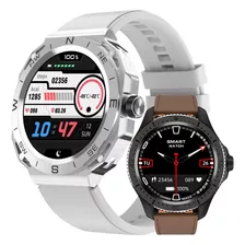 Relógio Smartwatch Com Duas Cases Em Aço E Duas Pulseiras. 
