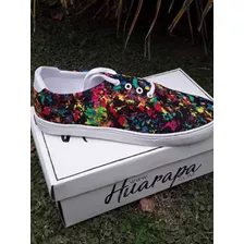 Zapatilla De Diseño, Huarapa Original Base Pegada Y Cocida. 