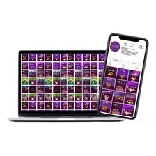 Template Canva Açaí - Feed Instagram 