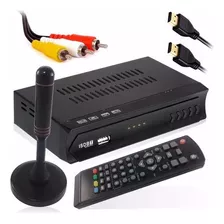 Kit Conversor Digital Tv + Antena Digital Com Cabo Interna