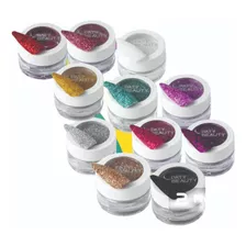 Kit 11 Glitters Decoração De Unhas Nail Art Cor Multicolor