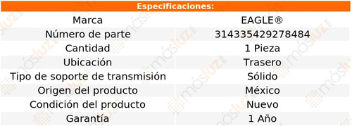 (1) Soporte Transmisin Tras E-100 Cw L6 4.9l 92/02 Eagle Foto 2