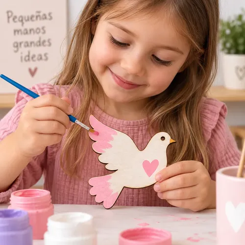Palomas Mdf 10cm Para Pintar Decorar Souvenirs Comunion X50