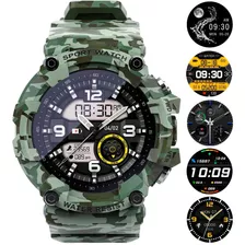 Relógio Inteligente Masculino Shock Lokmat Two Camuflado