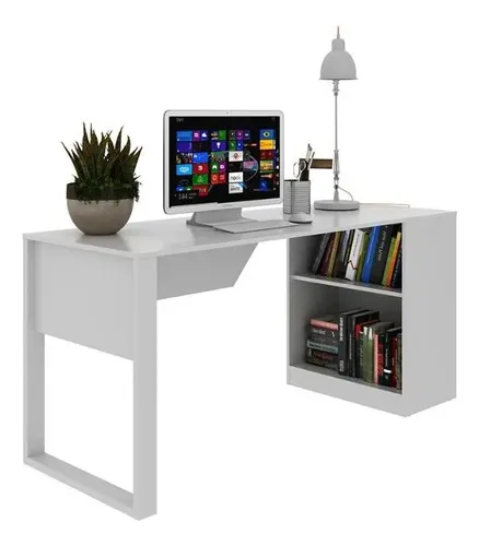 Mesa Computador Me4182 C/prateleira Branco Tecno Mobili
