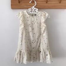 Vestido Mimo Tul Y Estrellas Doradas Talle 2-3