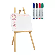 Lousa Quadro Branco Infantil C/ Cavalete + Canetas Apagador