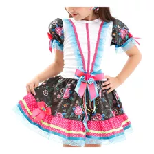 Vestido Saia Caipira Quadrilha Tema Festa Junina Infantil