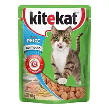 Caixa Alimento Úmido Kitekat Peixe Ao Molho Ração Para Gatos