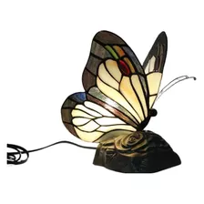 Lámpara De Mesa Tiffany Con Forma De Mariposa Cristal Tintad
