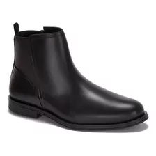 Bota Botin Ferrato Original Vestir Negro Hombre Caballero