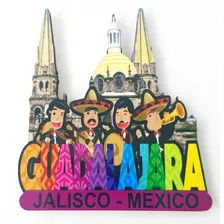 Guadalajara Catedral Mariachis Recuerdo Mexico Iman Mdf B255