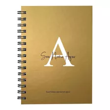 Caderno Personalizado Moderno Metalizado Cores 14x20 100 Fls