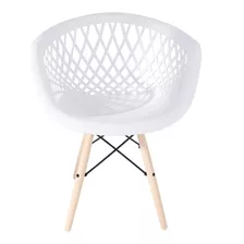 Cadeira De Jantar Empório Tiffany Web Eames Branca, Preta