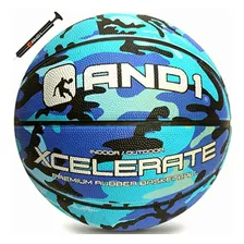 And1 Xcelerate Balón De Baloncesto De Goma, Tamaño 7 29.5 Color Blue Camo