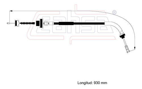 Cable Embrague Para Geo Storm 1990 1.6l Cahsa Foto 2