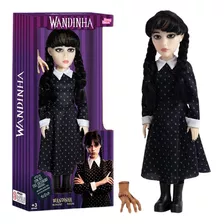 Boneca Wandinha Addams + Mãozinha Wednesday Articulada Top