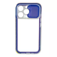 Carcasa Para iPhone 13 Transparente 360° Borde Color Fluor
