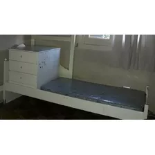 Cama Cuna Funcional Laqueada Cajonera Baulera Comoda