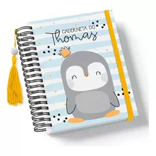 Caderneta De Vacinação Pinguim Cute Personalizada Capa Dura