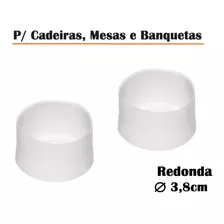 Ponteira Protetora Pé De Cadeira Mesa Banqueta ( Pezinho Redondo 3,8cm ) - Conjunto 12 Pç