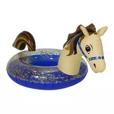 Boia Cavalo Inflável Circular 130 Cm X 90 Cm Verão Piscina