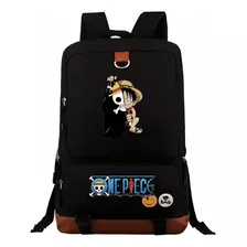 Mochila Anime One Piece Student De Grande Capacidade -/