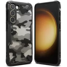 Estuche Funda Antichoque Antideslizante Delgado Rígido Protección De Grado Militar Soporte Correas Ringke Fusion X Camuflado Para Samsung Galaxy S23 Plus - Camo